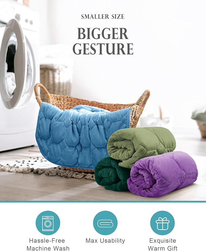 Cottonblue Weighted Lap Blanket Pad 7 lbs 29" x 24", Cozy Luxury Crystal Velvet - Image 7