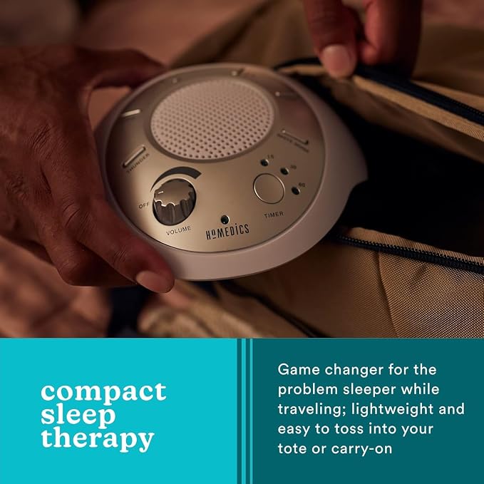 Homedics SoundSleep White Noise Sound Machine, Small Travel Size - Image 6