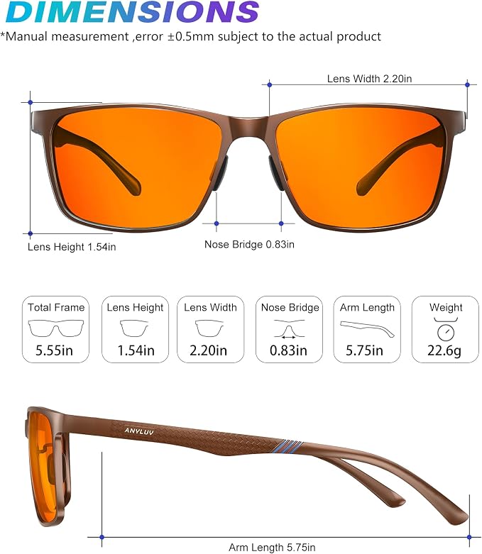 ANYLUV Blue Light Glasses Men, Relieve Eyestrain and Eye Protection, Al-Mg - Image 4