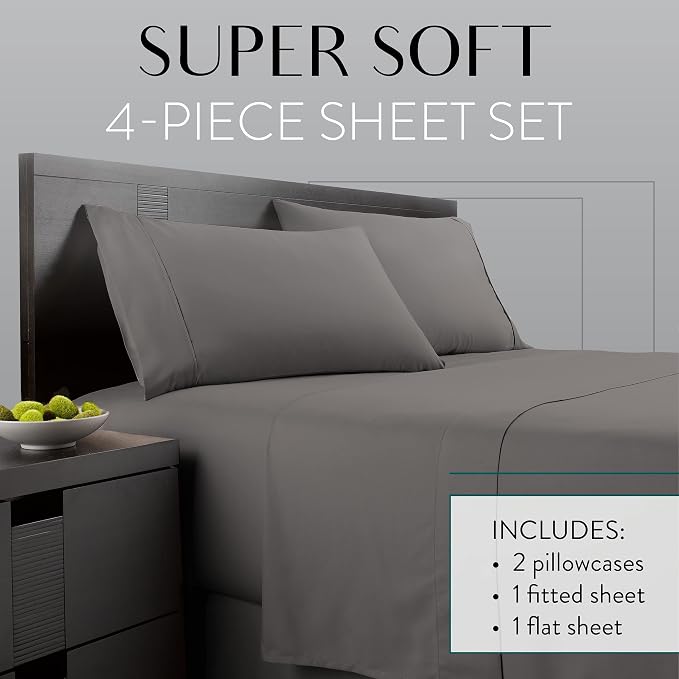 Danjor Linens Twin Bunk Bed Sheets w/ 2 Pillowcases, Lightweight Brushed - Image 2