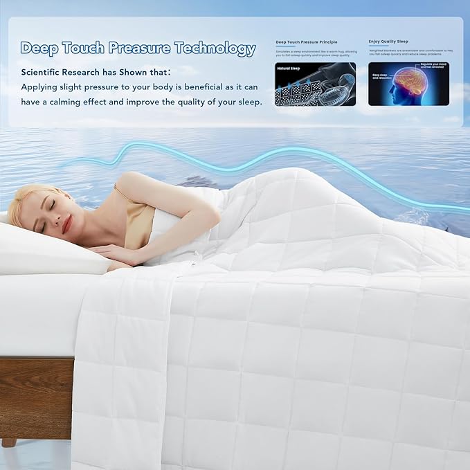 Topcee Weighted Blanket for Adults Queen Size Soft Cooling Heavy Blanket - Image 3