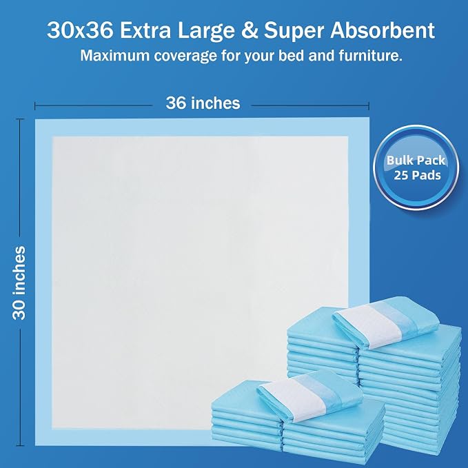 SOFYFINE 100 Count Bed Pads 30"x36" Thicken Adults Incontinence Underpads - Image 4