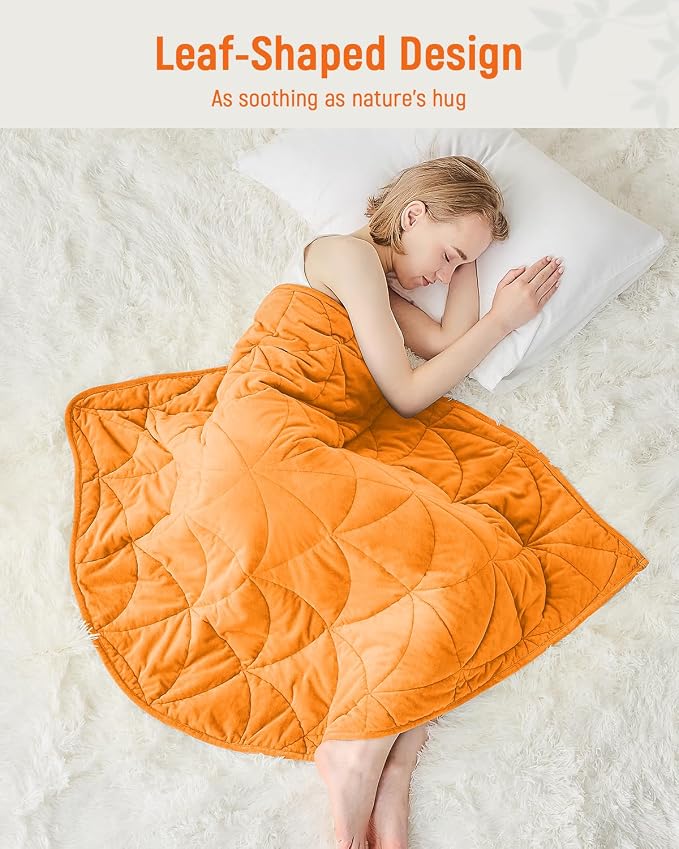 Weighted Lap Blanket 7 lbs for Adults, Luxury Soft Small Weighted Blanket - Image 4