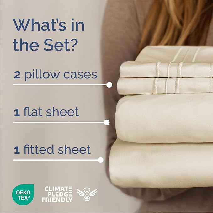 Queen Size 4 Piece Sheet Set - Image 2