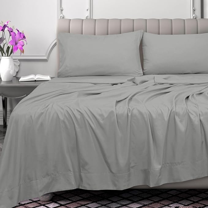 Royale Linens 300 Thread Count 100% Long Staple Combed Cotton Flat Sheet - Image 2