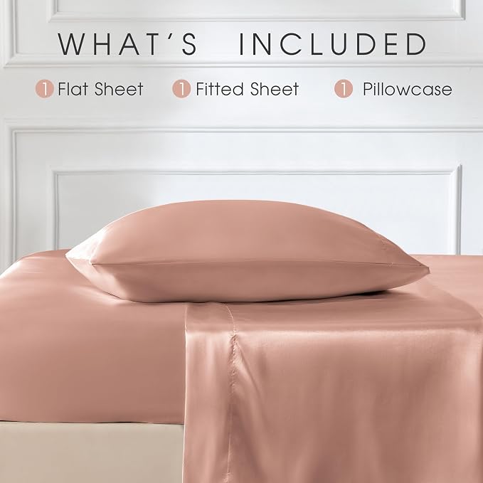 FreshCulture Satin Sheets Twin Size Bed Set - Image 3