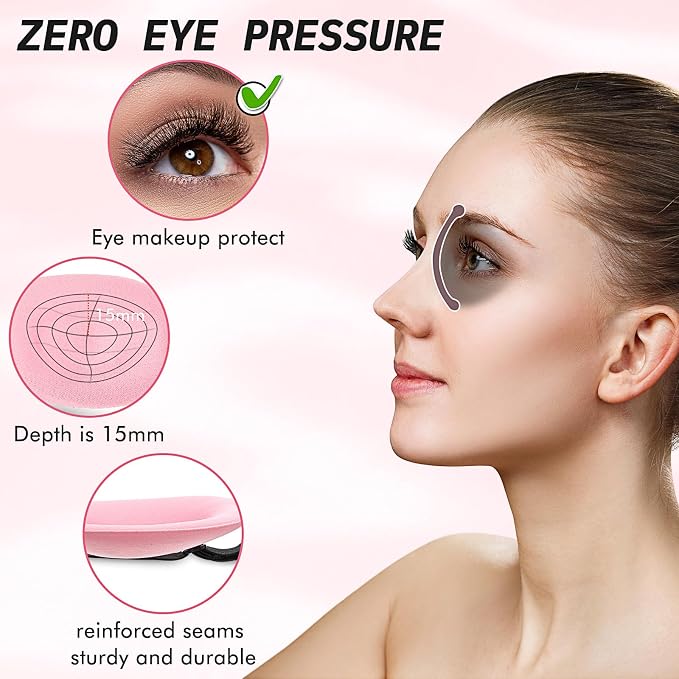 Bonuci 12 Pack Sleep Mask Blackout 3D Eye Mask - Image 4