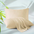 Bamboo Viscose Zippered Pillow Cases King Size Set of 2, 400 Thread Count by ZaizaiHome