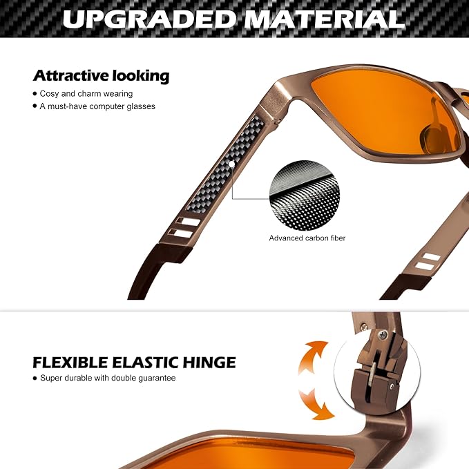 ANYLUV Blue Light Blocking Glasses Men Computer Gaming Glasses Lightweight - Image 3