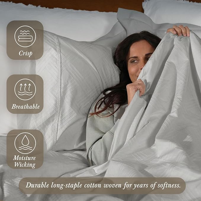 Threadmill Queen Sheet Set for Queen Mattresses | 800 Thread Count Jacquard - Image 3