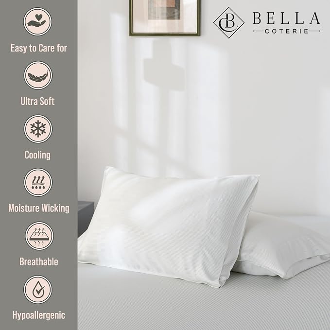 Bella Coterie | Luxury Bamboo Viscose King Size Pillowcase Set | 100% - Image 2