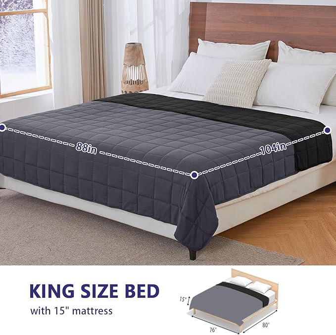 yescool Weighted Blanket for Adults Cooling Heavy Blanket for Sleeping Perfect - Image 3