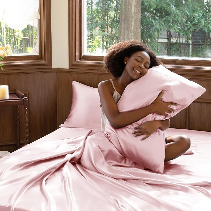 CozyLux Satin Sheets Twin Sheet Set - Image 7