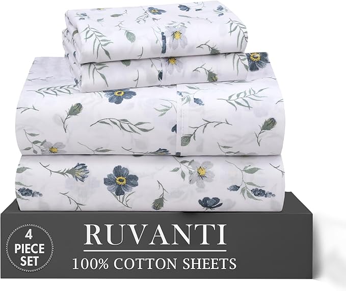 RUVANTI 4 Pcs Cotton Sheets by Ruvanti