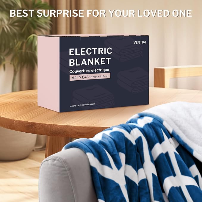 VENTIMI Electric Blanket Heated Throw, Fast Heating Blankets - Image 8
