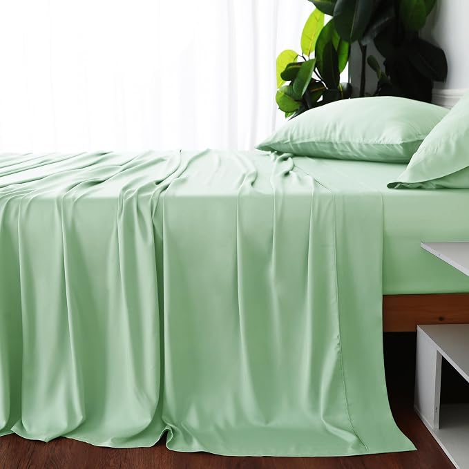 Bamboo Viscose Flat Sheets Only, Sateen Weave Queen Size Flat Sheet Only - Image 4