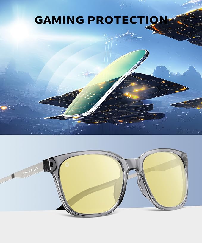ANYLUV Blue Light Glasses for Men, Lightweight Computer Gaming Glasses - Image 4