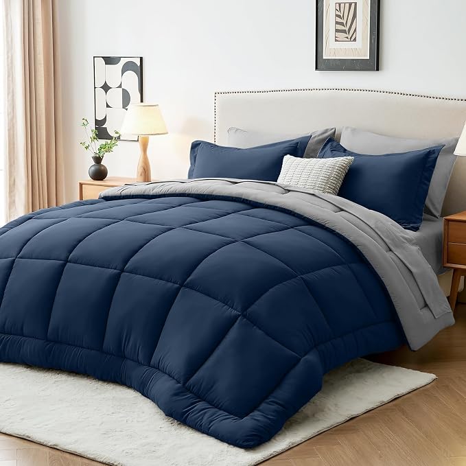 Sasttie Twin Comforter Set, 5 Pieces Bed in a Bag Twin, Complete Bedding Set by SASTTIE