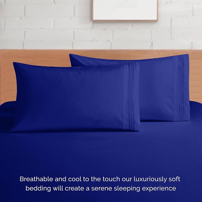 Elegant Comfort Luxurious 1500 Premium Hotel Quality Microfiber 4-Piece Sheet - Image 7