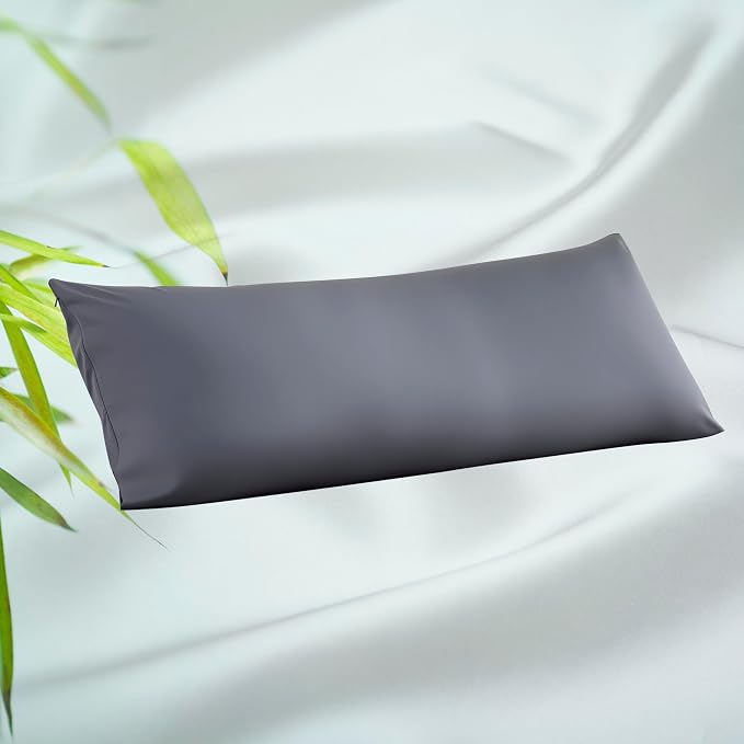 1 Pack Body Size Bamboo Viscose Zippered Pillow Case, 400 Thread Count Cooling by ZaizaiHome