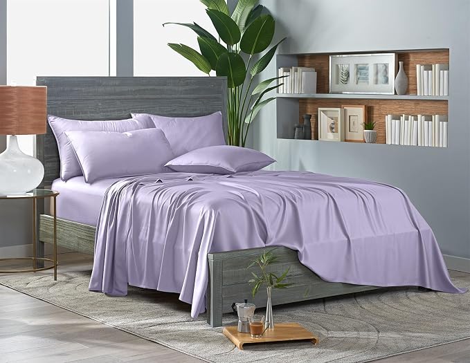 Pure Bamboo Twin Sheets, Genuine 100% Organic Viscose Derived from Bamboo Bed - Image 3