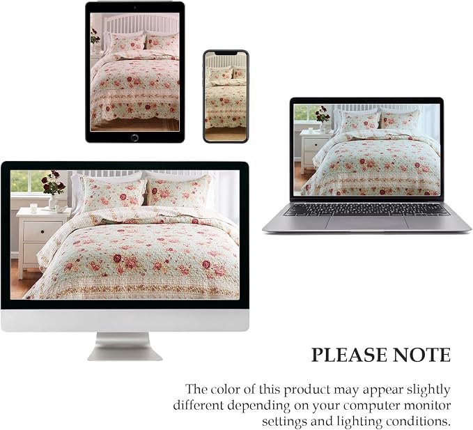 Greenland Home Antique Rose 100% Cotton Heirloom-Quality Quilt Set, 2-Piece - Image 10