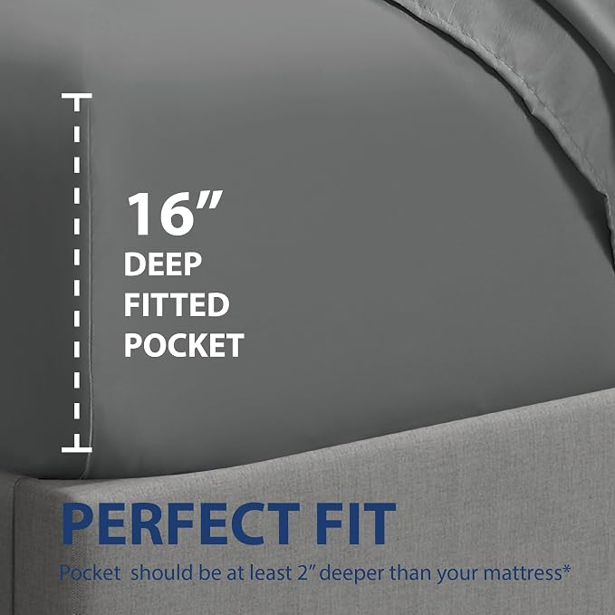 Cathay Home California King Fitted Sheet - Image 3