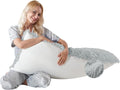 Fluffy Silk Full Body Pillow for Adults 20x54 Satin Body Pillow Cover Pillowcase by WSOFRLAC