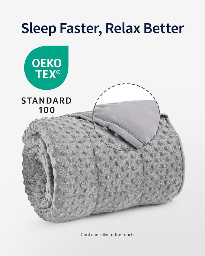 Mr. Sandman Weighted Blanket for Adults, Minky Dots Heavy Blanket for Woman - Image 3