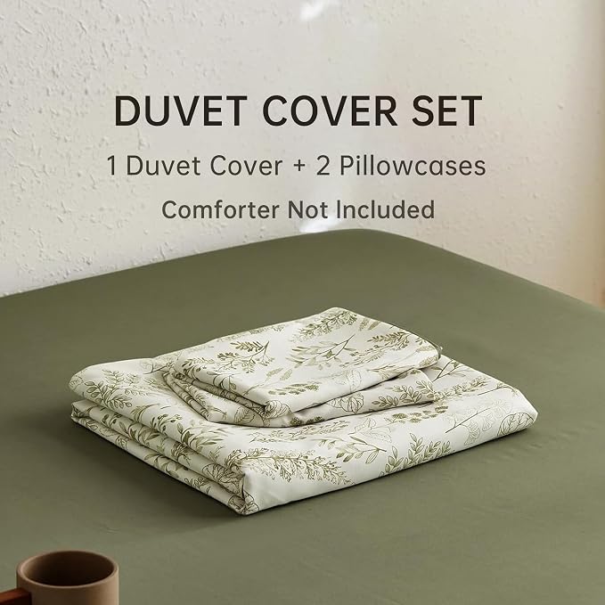 BOLINLIVING Floral Duvet Cover King Size, Breathable Soft Microfiber Bedding Set - Image 8