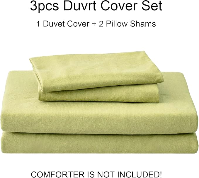 PURE ERA Jersey Knit Duvet Cover Set 100% T-Shirt Cotton Super Soft Comfy 2pc - Image 7