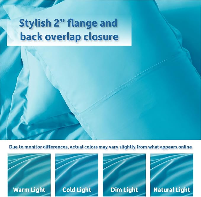 Nestl Bright Blue Duvet Cover Queen Size - Image 8