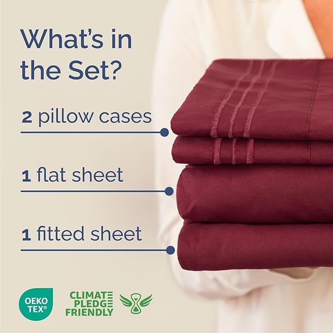 Queen Size 4 Piece Sheet Set - Image 2