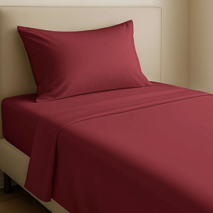 California Design Den Natural 100% Cotton Bed Sheets Twin Size Set by CaliforniaDesignDen
