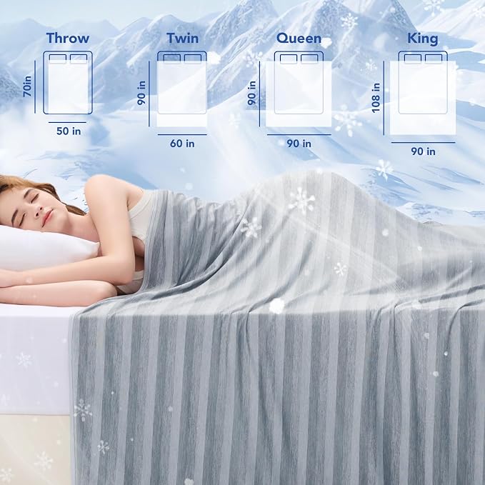 GOHERO Cooling Blanket Throw- 50"x60" Summer Cooling Throw Blanket - Image 7
