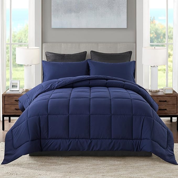DOWNCOOL Queen Comforter Set -All Season Bedding Comforters Sets by DOWNCOOL