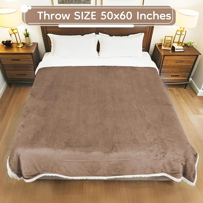 LaffyLo Heated Throw Blanket 50 x 60, Fast Heating Electric Blanket, Dual-Sided - Image 6