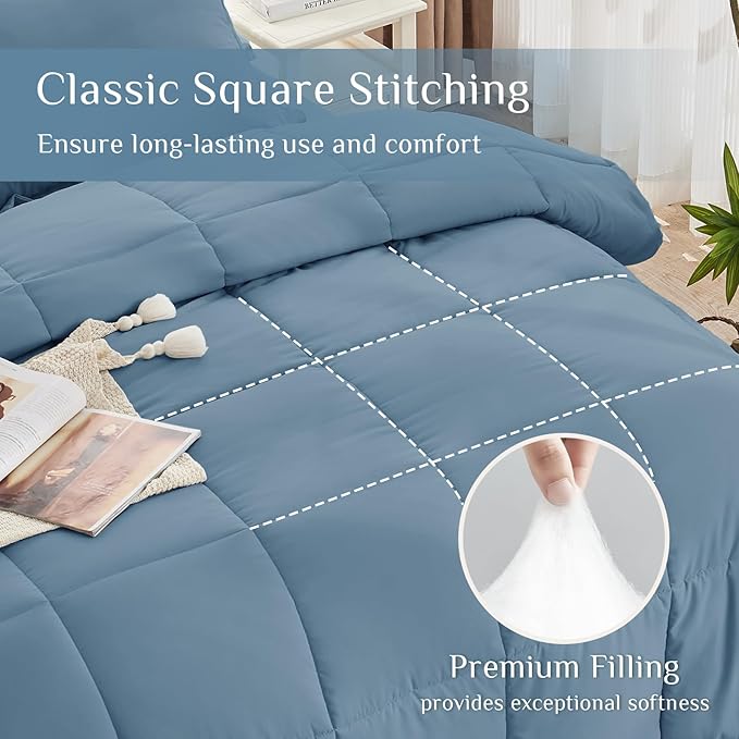 JOLLYVOGUE Twin XL Comforter Set, Ultra-Soft Bed in a Bag Twin XL Size 5 Pieces - Image 3