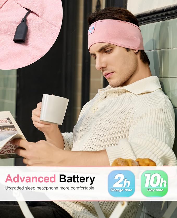 Perytong Sleep Headphones Wireless, Air Travel, Meditation - Image 6