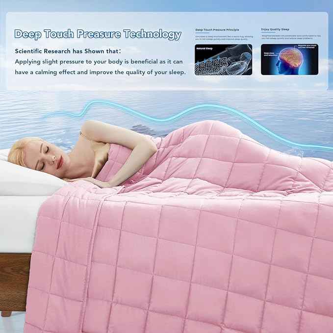 Topcee Weighted Blanket for Adults Queen Size Soft Cooling Heavy Blanket - Image 3