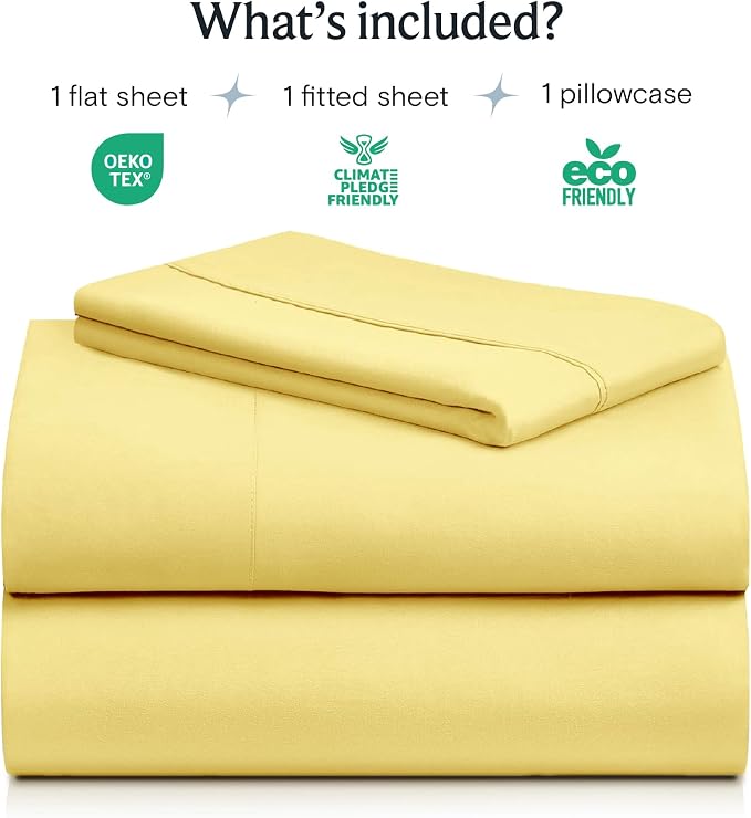 LuxClub 3 PC Twin XL Sheet Set, Deep Pockets Wrinkle Free Cooling Bed Sheets - Image 2