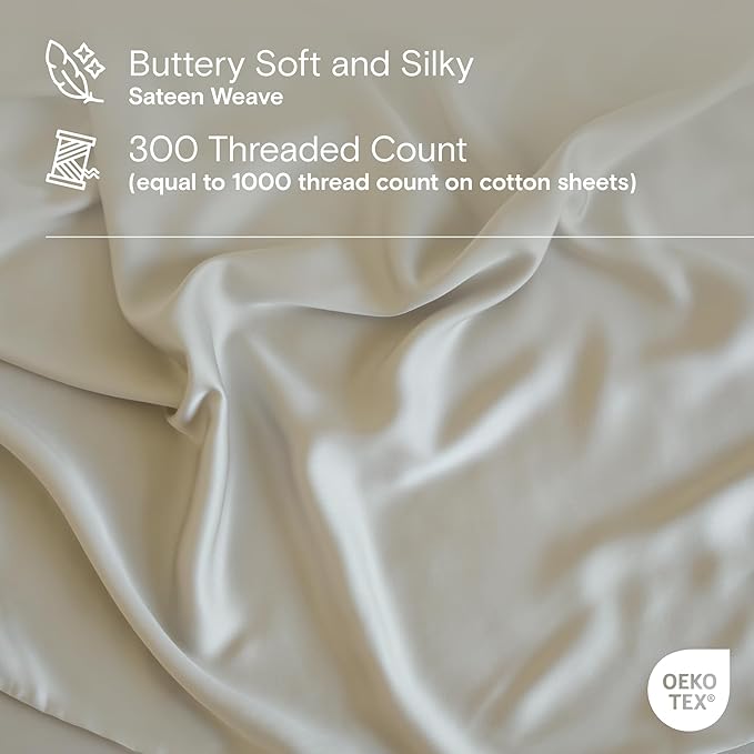 DOZ Sheet Set, 100% Viscose derived from Bamboo, Organically Grown, Buttery Soft - Image 3