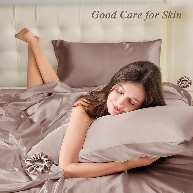 King Satin Pillowcase for Hair 2pc, Similar to Silk Pillow Cases, Easier Care - Image 2