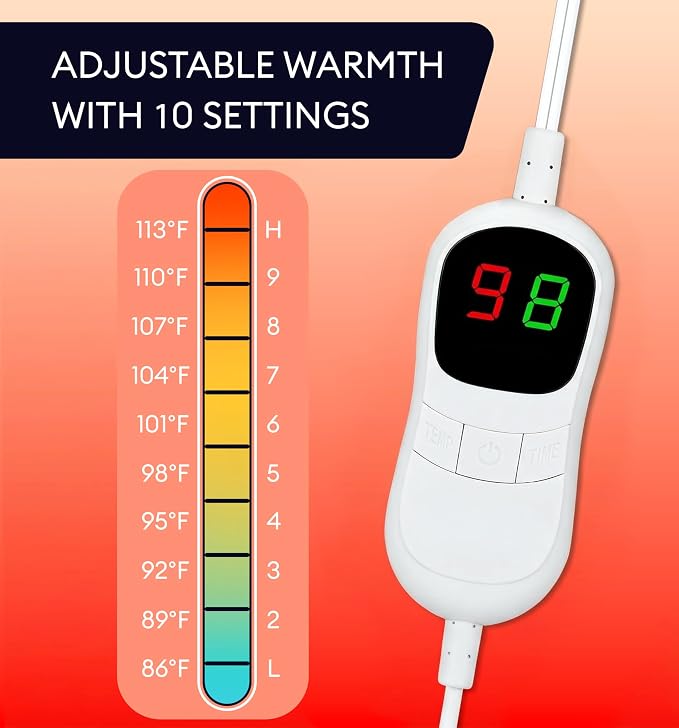 GENIANI Heated Blanket Electric Throw 50"x60" – Safe Electric Heating Blanket - Image 5