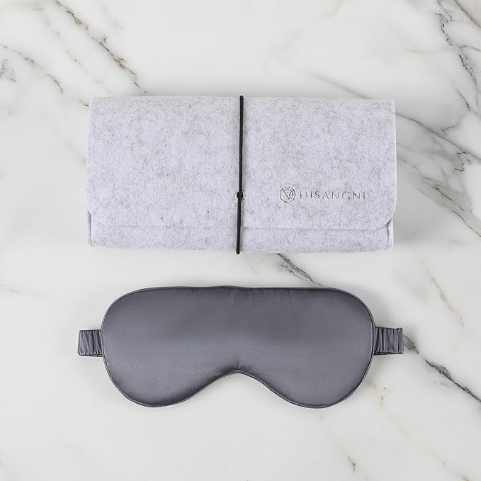 DISANGNI Silk Set: 22 Momme 100% Natural Mulberry Silk Pillow Case & Eye Mask - Image 3