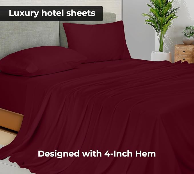 Royale Linens 2 Pack Bulk Flat Sheet Set - Image 3