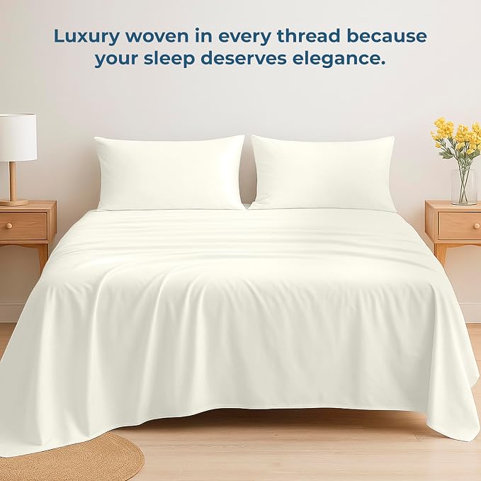 Royale Linens 100% Organic Cotton Full Flat Sheet Only - Image 6