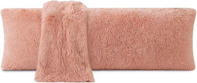 ZonLi Fuzzy Body Pillow Cover, Faux Fur Long Pillow Cover by Zonli