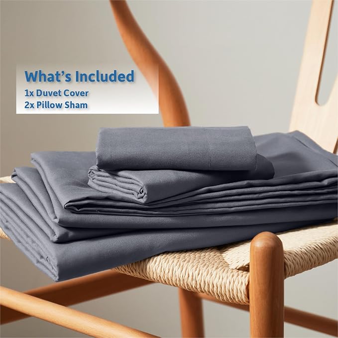 Nestl Dark Grey California King Duvet Cover Sets - Image 9