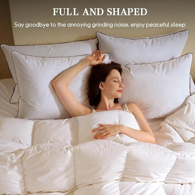 BHZ Goose Down Feather Pillows Queen Size - Image 3